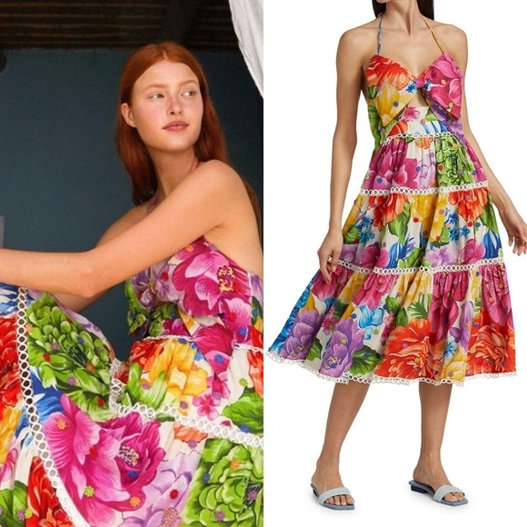 FARM Rio Dresses & Skirts - 🎉HP🎉 FARM Rio Rainbow Chita flower midi dress